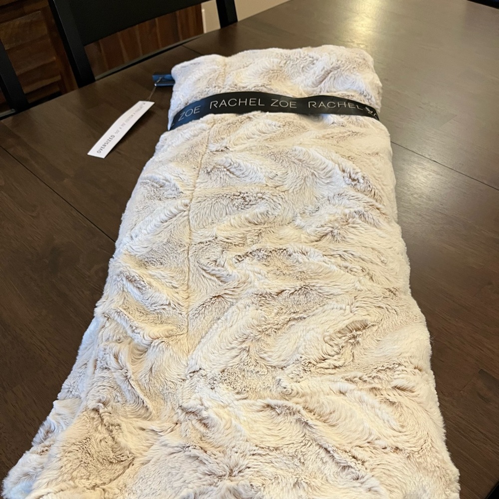 NWT Rachel Zoe Faux Fur Oversized Throw